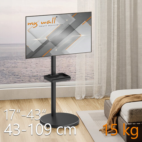 MyWall Verrijdbare TV Standaard 17-43″ Draaibaar & Verstelbaar – HP 90 L