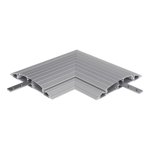Dataflex Addit 482 Aluminium Hoekstuk 90° voor Kabelgoot en Vloergoot – Zilver