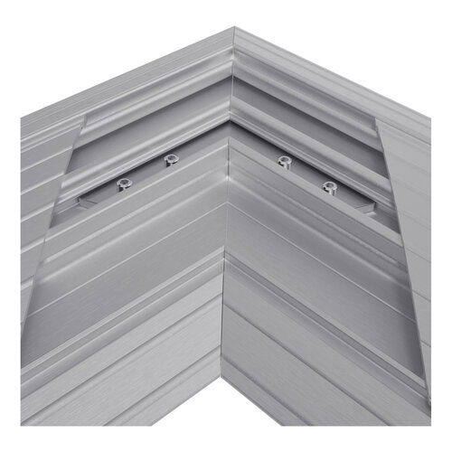 Dataflex Addit 482 Aluminium Hoekstuk 90° voor Kabelgoot en Vloergoot – Zilver