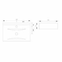 Wastafel Train Rechthoek Keramiek 45X30,5X10 Cm