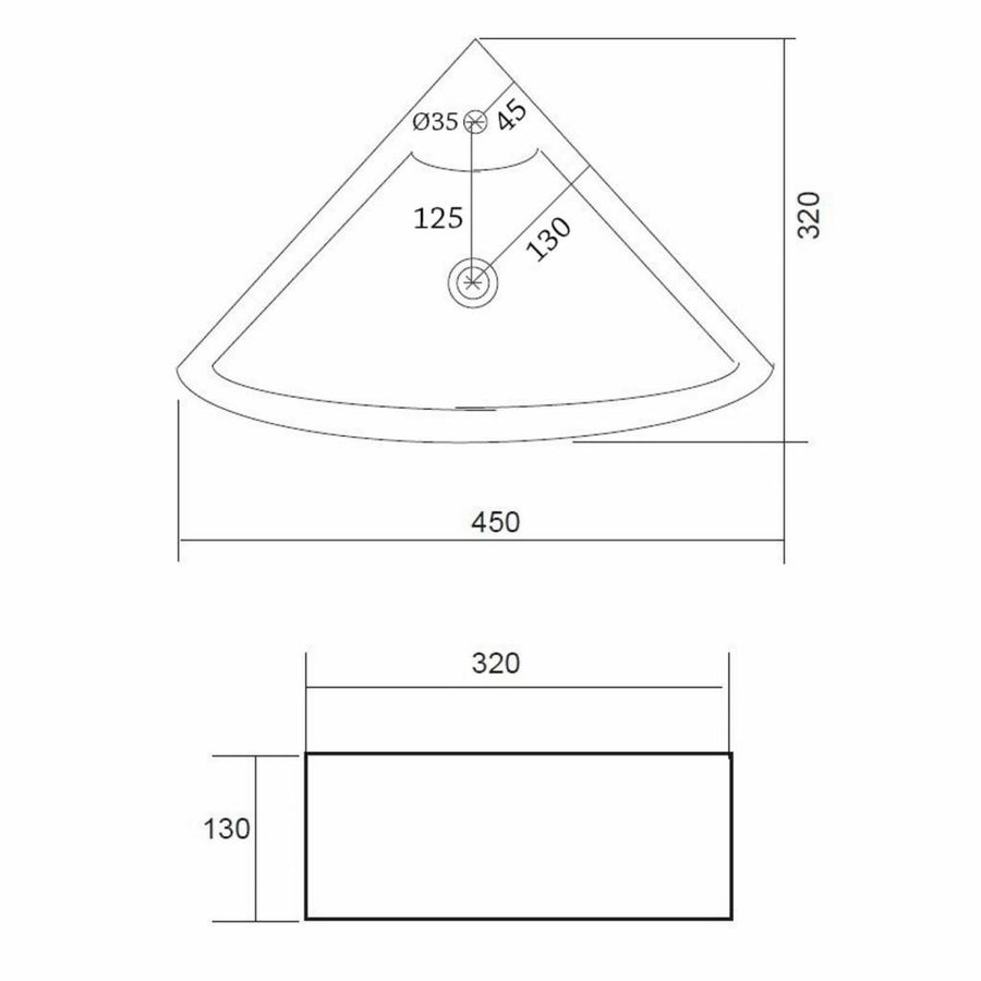 Fonteinset Floor One Pack Hoekmodel 32. 5X32. 5Cm