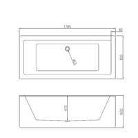 Ligbad Vrijstaand Strack 178X80X60Cm Wit