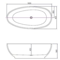 Ligbad Vrijstaand Bomber 180X90X58Cm Wit