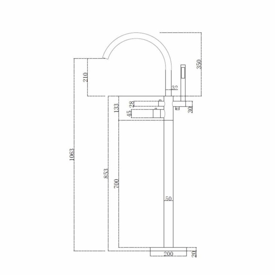 Thermostatische Badkraan Importa Vrijstaand Chroom