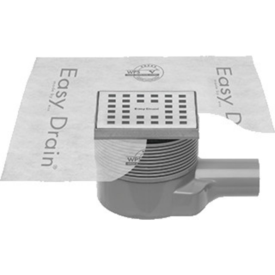 Douche Put Easy Drain Aqua M. Zijuitlaat 10X10Cm Rvs