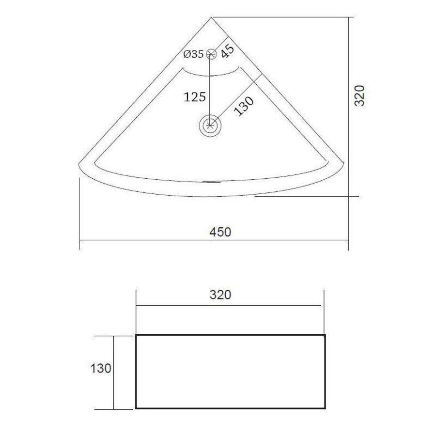 Fontein Floor Hoekmodel 32. 5X32. 5Cm