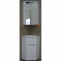 Hoek Fonteinkast En Spiegelkast Lena 500X850X250 Wit