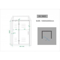 Nis Swingdeur 100X200Cm Vast Paneel 8Mm Nano Coating