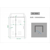 Nis Swingdeur 120X200Cm Vast Paneel 8Mm Nano Coating