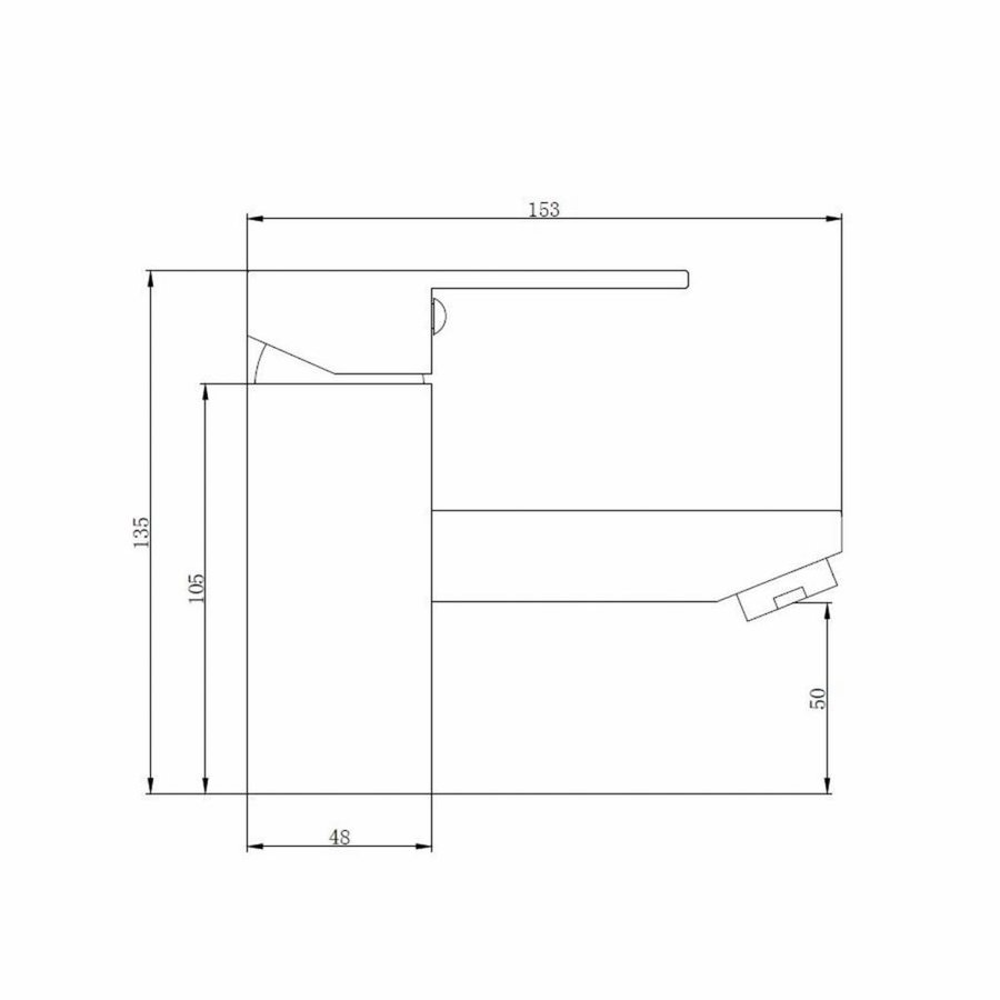 Wastafelkraan Luxe Meng Chroom