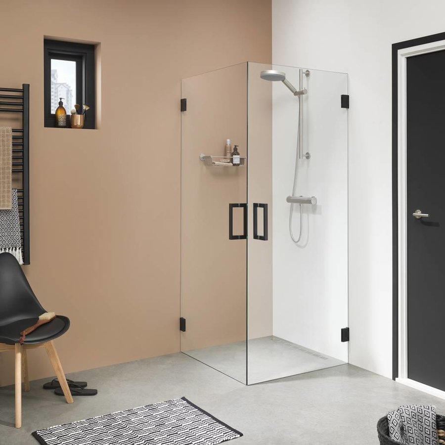 Swingdeur 'I Am' 100X200 Cm Mat Zwart Helder + Antikalk