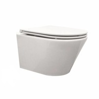 Wandcloset Vesta Junior Diepspoel Rimfree Wit (Inclusief Flatline Zitting)
