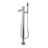 Vrijstaande Badmengkraan Eriu Waterval Geborsteld Staal