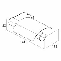 Toiletrolhouder Bold Met Klep Zwart