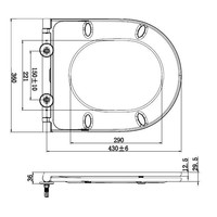 Toiletzitting Flatline 2.0 Met Quick Release Deksel Wit