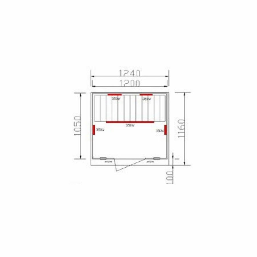 Infrarood Sauna Carmen 120X120 Cm 1750W 2 Persoons