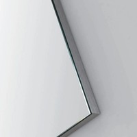 Basis Spiegel Aluminium Geborsteld (In 9 Maten)