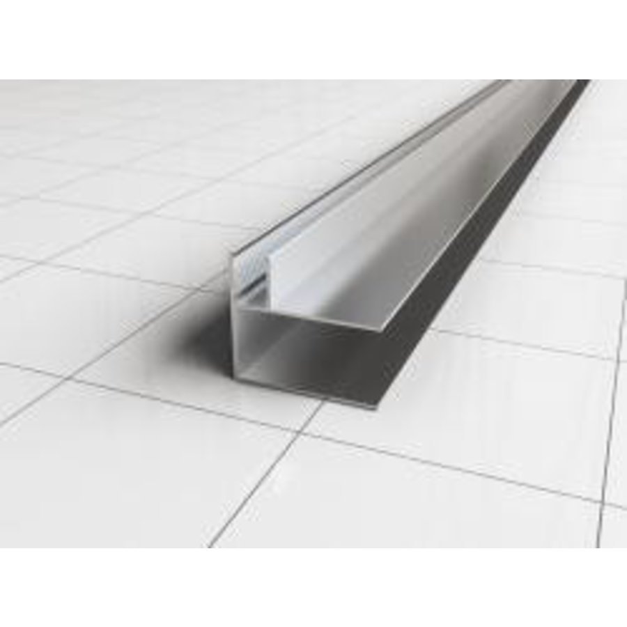 hoekprofiel tbv nisdeur+profiel met zijwand 10mm