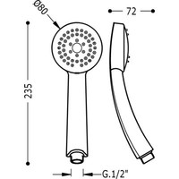 Barras Y Ducha Antikalk douche AQUA 134617