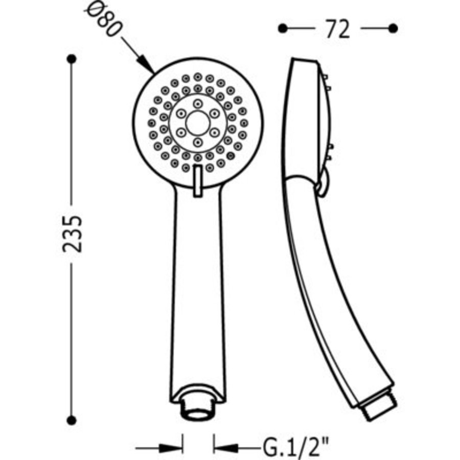 Barras Y Ducha Massage douche AQUA PLUS 2 types stralen 134627