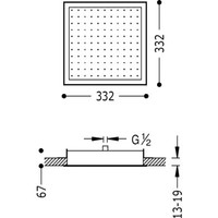 Barras Y Ducha Antikalk douchekop 330x330 mm 134714