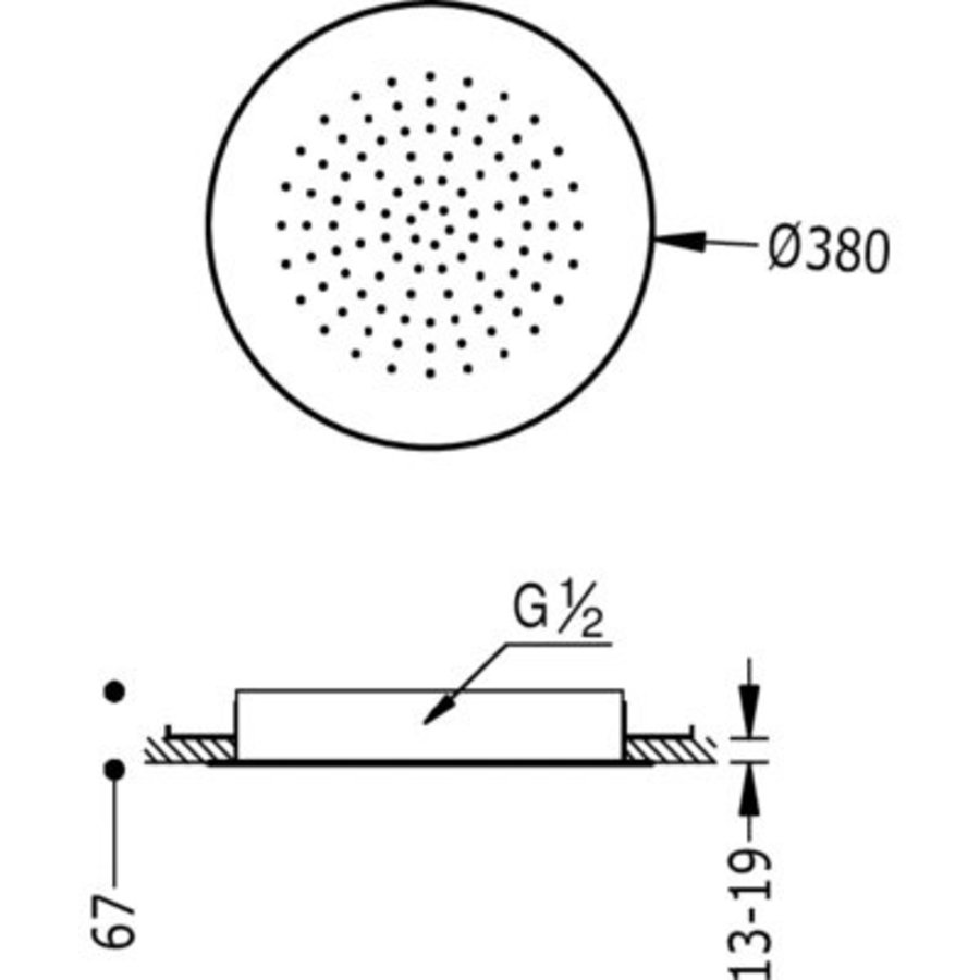 Barras Y Ducha Antikalk douchekop RVS Ø 380 mm 134940