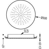 Barras Y Ducha Antikalk douchekop RVS Ø 500 mm 134950