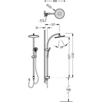 Barras Y Ducha Massage doucheset Hoofddouche Ø 250 mm 161476