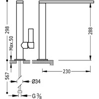 Class Keukenkraan CLASS‑TRES uitloop 34x9 mm 20548601