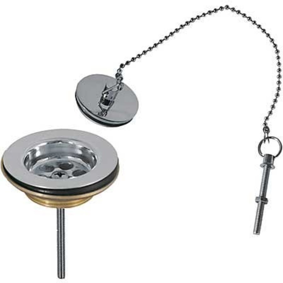 Complementos Afvoerplug zonder overloop Messing stop met ketting 13463910