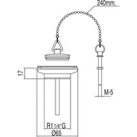 Complementos Afvoerplug zonder overloop Messing stop met ketting 13463910