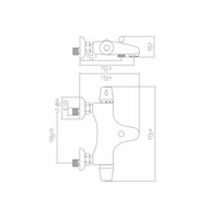 Thermostatische Badkraan Surf met Temperatuur Blokkering Chroom