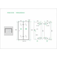 Wiesbaden vouwbare nisdeur 1000x2020 rechts 8mm NANO glas