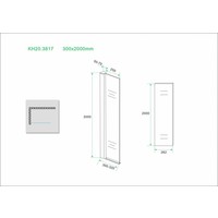 Wiesbaden zijwand + muurprofiel 300x2000 10mm NANO glas