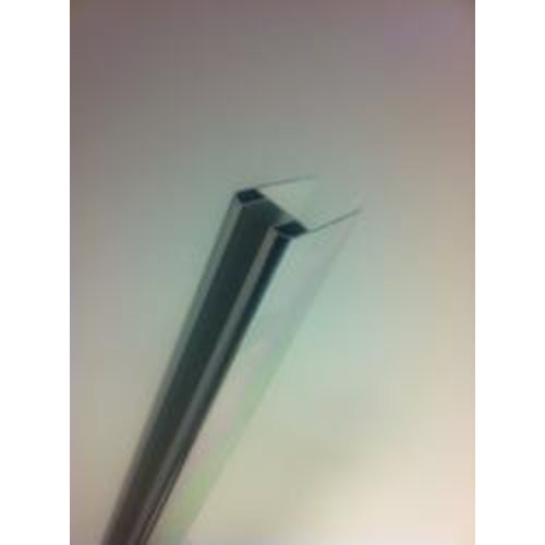 Wiesbaden chroom glasprofiel tbv muurprofiel glasdikte 1cm lengte 200 cm 