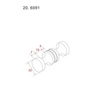 Wiesbaden losse deurknop type 3 chroom