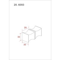 Wiesbaden losse deurknop type 5 chroom