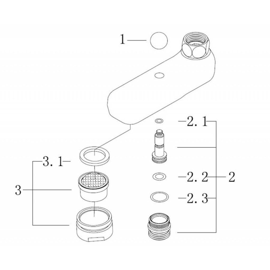 Wiesbaden Thermostatische Baduitlopen Chroom