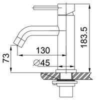 Wiesbaden 304-Grant RVS wastafelmengkraan