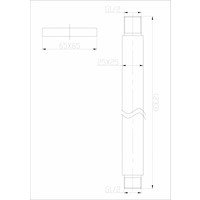 Wiesbaden 304-douchearm vierkant plafond 20cm RVS