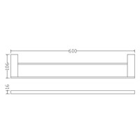 Wiesbaden Eris dubbele handdoekrek 60cm chroom