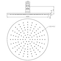 Wiesbaden luxe mess.hoofddouche rond 300mmx8mm mat-zwart