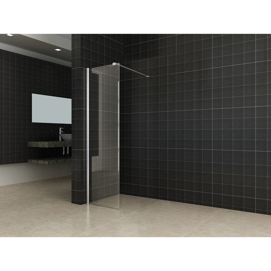 Inloopdouche Met Muurprofiel 50X200 Cm En 10 Mm Nano Anti Kalk Glas