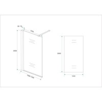 Inloopdouche Met Muurprofiel 130X200 Cm En 10 Mm Nano Anti Kalk Glas