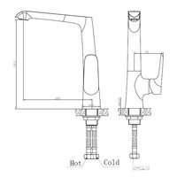 Wiesbaden Tarma ��nhendel-keukenmengkraan wit/chroom