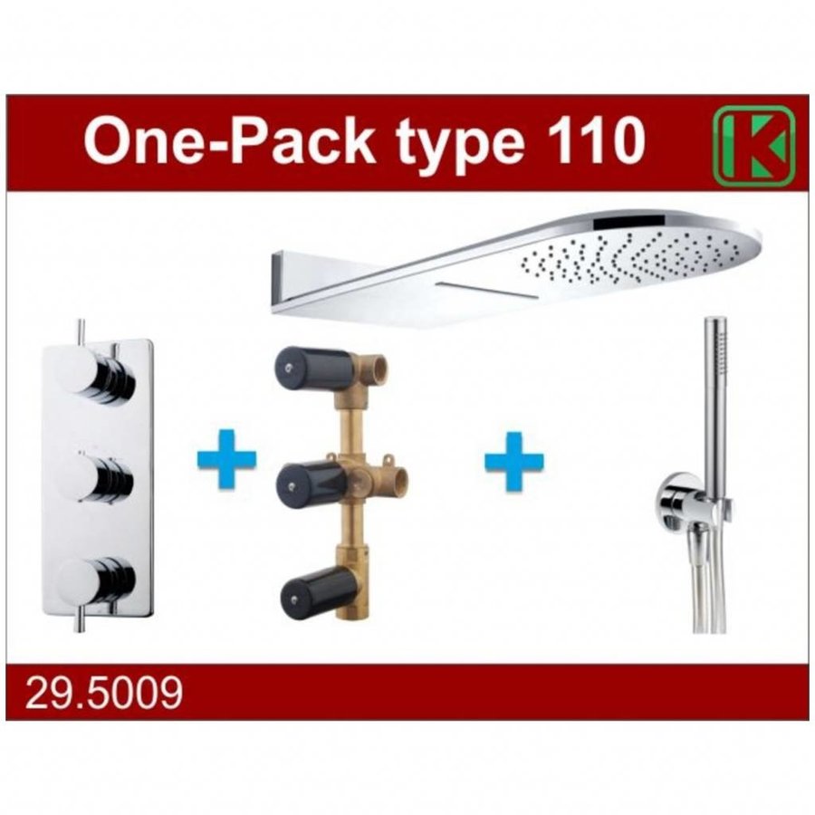 Wiesbaden one-pack inbouwthermostaatset type 110 (25x60)