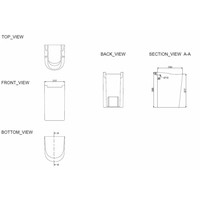 Wiesbaden Fold sifonkap 52cm + ophangset wit