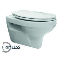 Wiesbaden one pack Trevi rimless wandcloset + zitting diepspoel wit