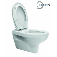 Wiesbaden one pack Trevi rimless wandcloset + zitting diepspoel wit