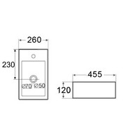 Wiesbaden Rhea fontein rechts 455x260x120 wit